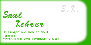 saul kehrer business card